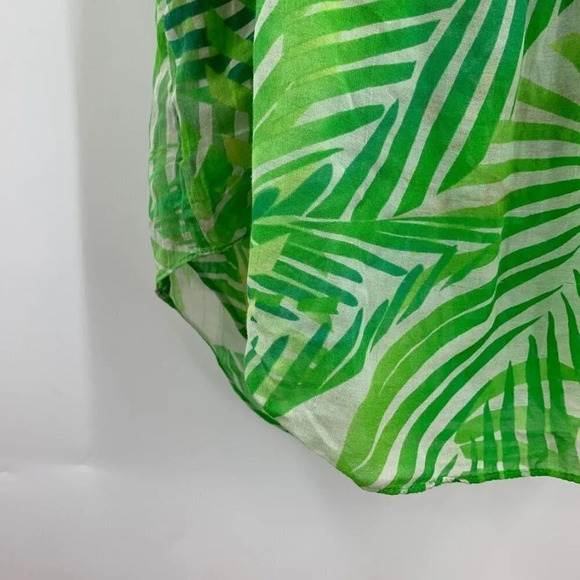 Diane Von Furstenberg Women's Silk Blend Tropical Racerback Swim Cover Size 0 - Picture 5 of 11